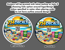 Load image into Gallery viewer, 125 QTY INTRO STICKER SPECIAL 3" OR 4"