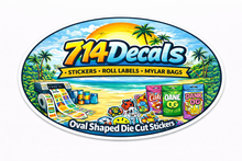 Load image into Gallery viewer, Oval Shaped Die Cut Sticker
